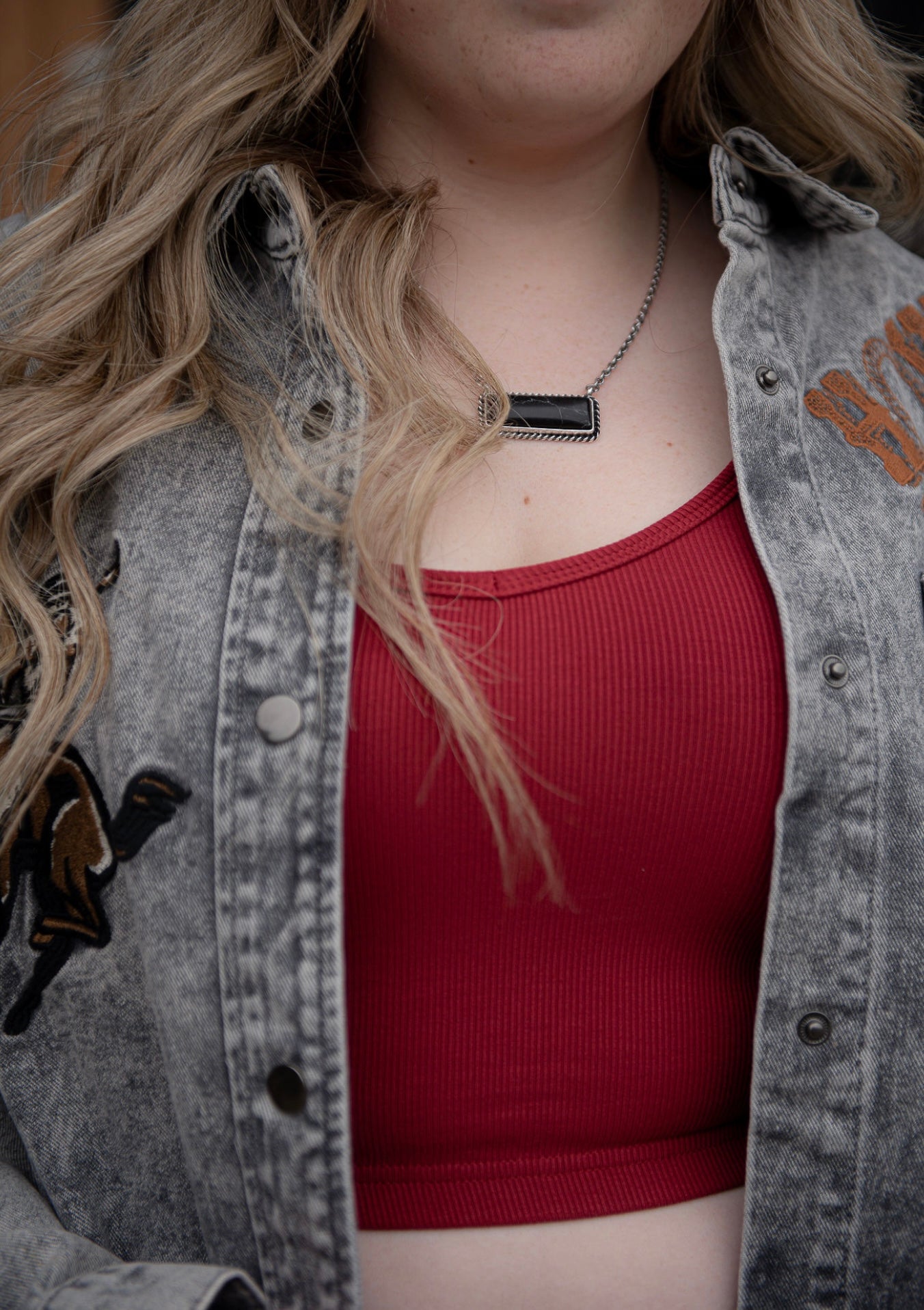 Semi stone necklace