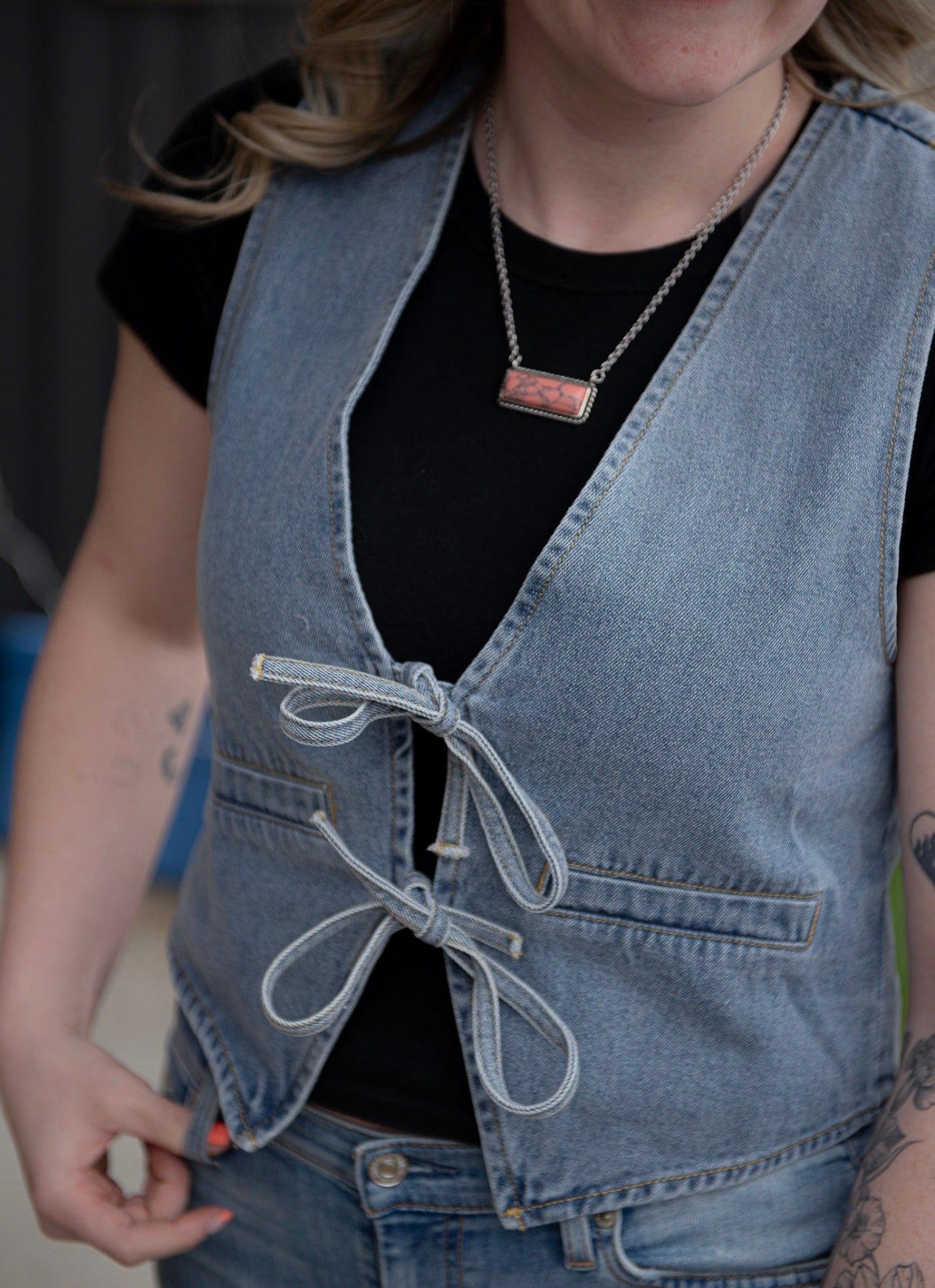 Semi stone necklace