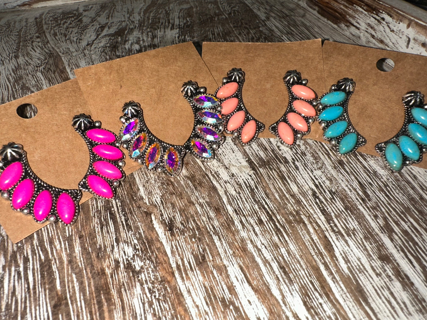 Semi stone earrings