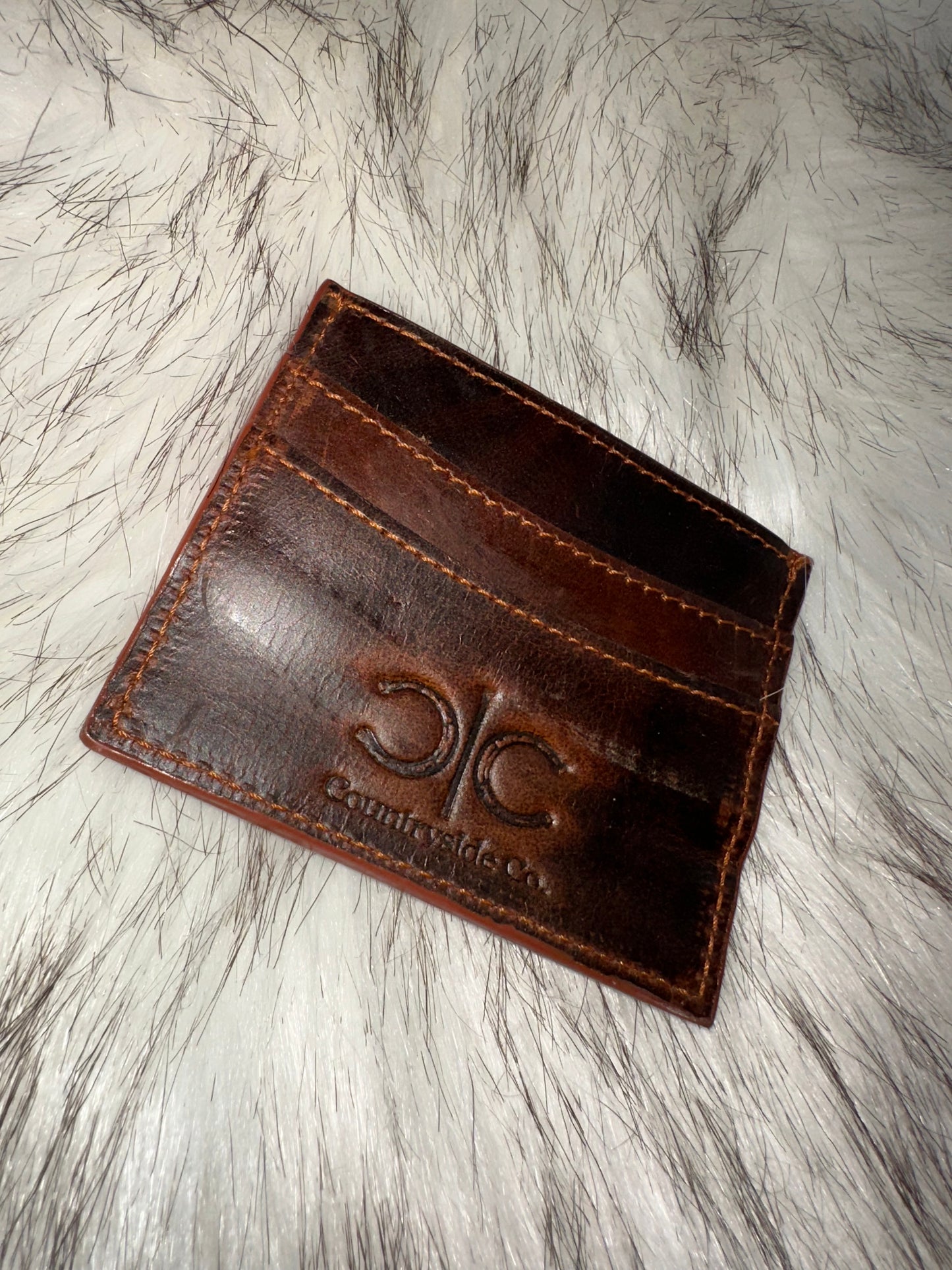 Cowhide card holder