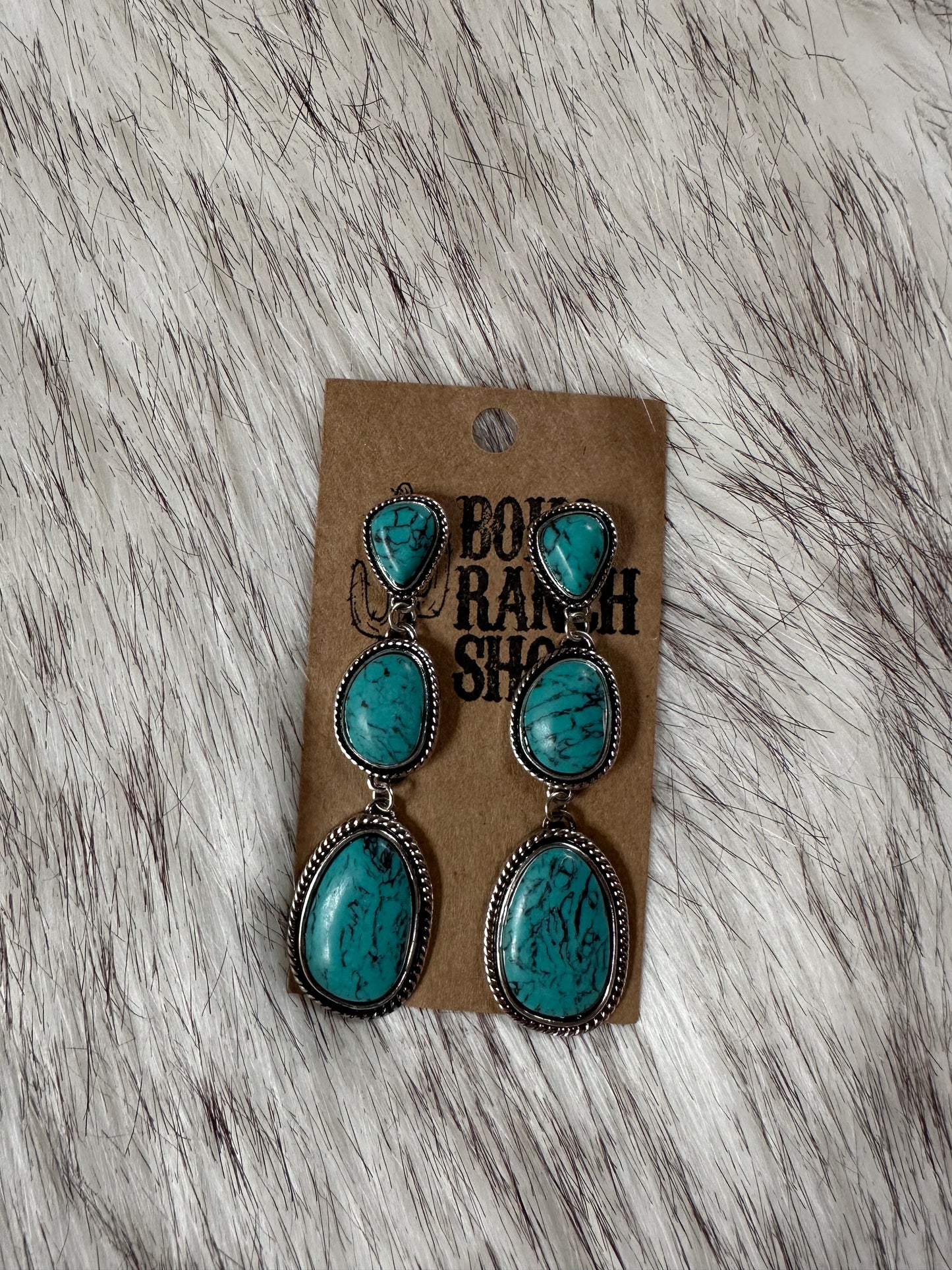 Western 3 tier earrings