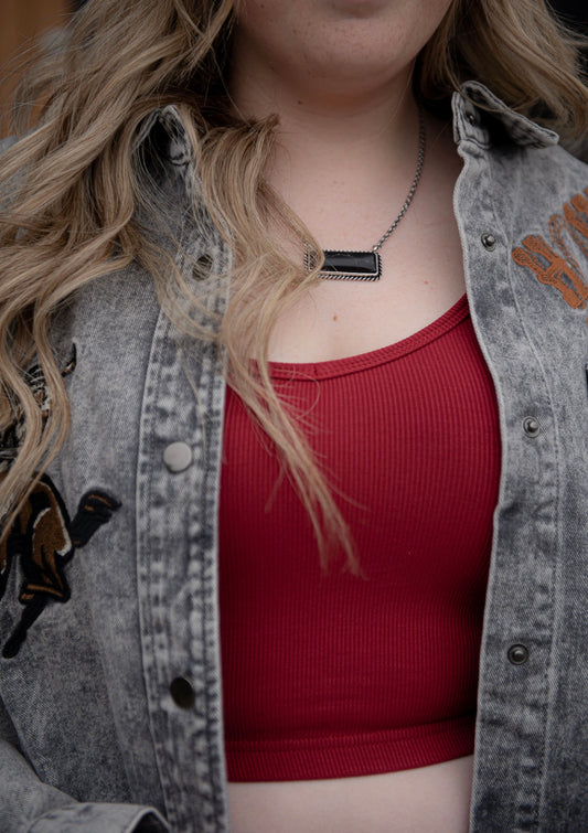 Semi stone necklace